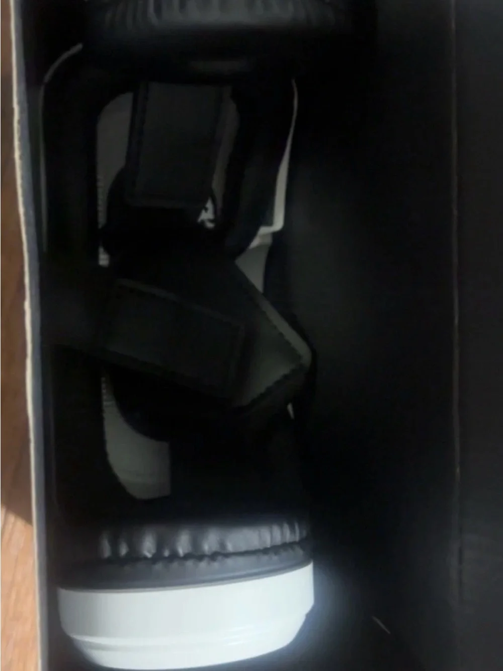 Standalone White VR Headset with Black Padding and Head Strap